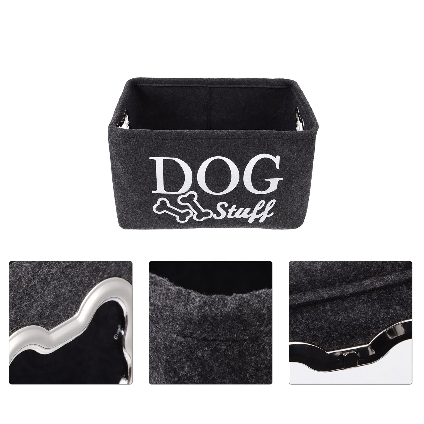 Toy Dog Storage Basket Pet Box Bintoys Baskets Container Puppy Organizer Felt Accessory Case Stuff Cube Large Sundries