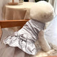 Patchwork Trendy Two-legged See-through Mesh Dogs Dress Sleeveless Pet Puppy Cat Wedding Stand Collar Clothing Dog Accessories