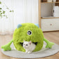 New Product Pet Bed Winter Warm Cat's Nest Plush Monster Pet Villa Detachable Washable Semi Enclosed Cats Den Cartoon Pets House