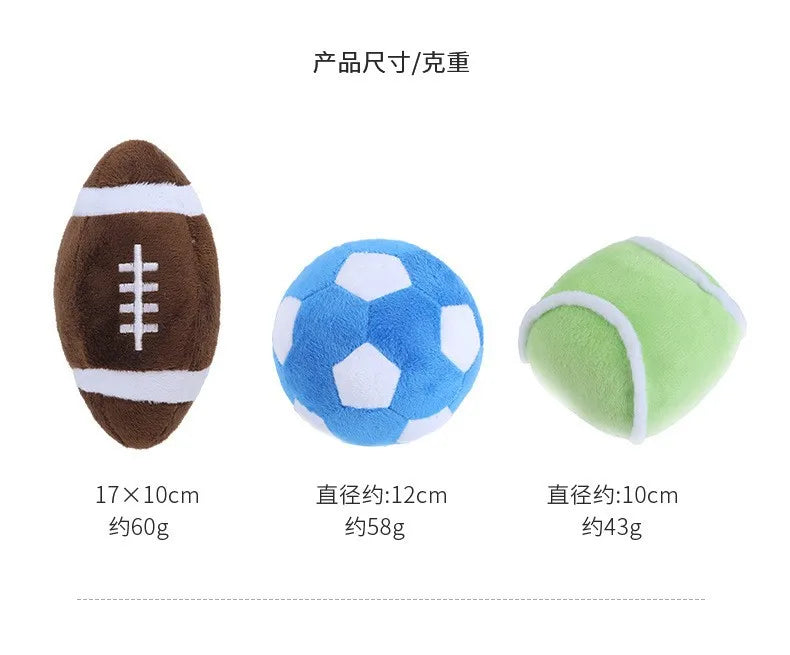 Pet Supplies Dog Toys Pet Toys Bite Resistant Pet Teething Cute Ball Shape Plush Chewing Toys Pet Accessories Pet Products