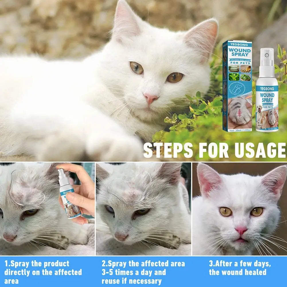 30ml Pets Anti-Itch And Itch Relief Dogs Cat Skin Healthy Care Spray Skin Care Treat Products For Itchy And Sensitive Skin U2O4