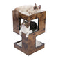 Small Cat Tree for Indoor Cat Tower 3 Levels Spacious Top Scratching Pad Furniture Stand House with Removable Soft Cushions Gift