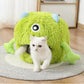 New Product Pet Bed Winter Warm Cat's Nest Plush Monster Pet Villa Detachable Washable Semi Enclosed Cats Den Cartoon Pets House