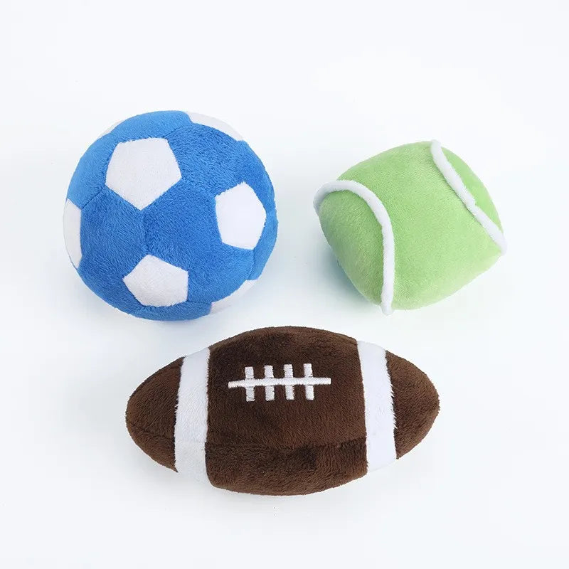 Pet Supplies Dog Toys Pet Toys Bite Resistant Pet Teething Cute Ball Shape Plush Chewing Toys Pet Accessories Pet Products