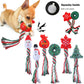 Xmas Pet Dog Plush Noise Chewing Toys Santa Elk Gingerbread Man Donut Cat Dog Christmas Series Cartoon Dog Toys Plush Squeak Toy