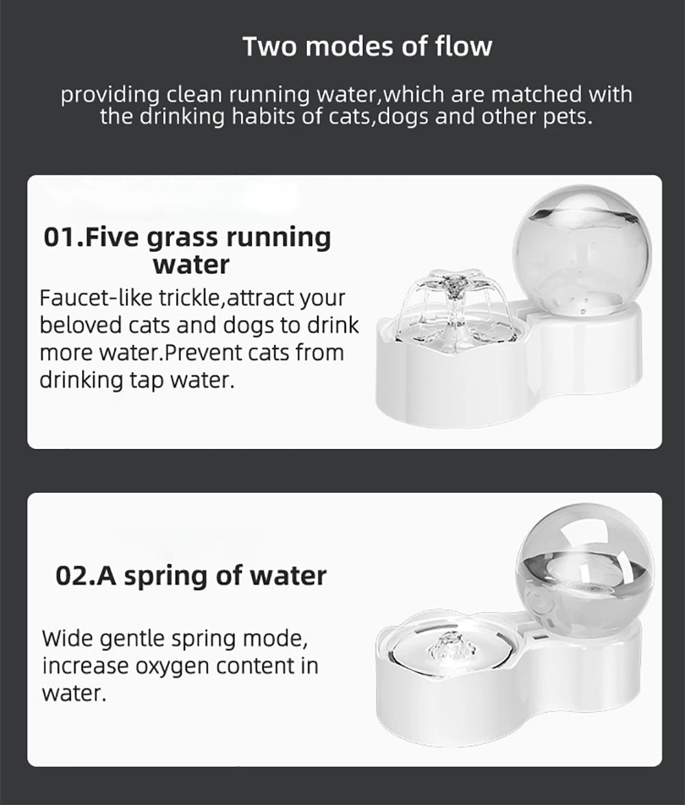 ZYFeeder Pet Automatic Gravity Water Feeder Transparent Visual Gravity Water For Cats or Dogs Induction Water Dispenser Smart