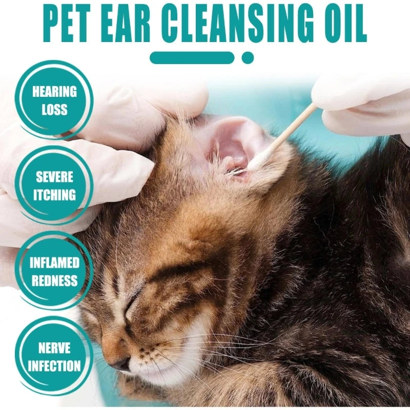 Ear Cleanser Oil for Dogs Efficient Natural Ear Cleaner Oil Pet Ear Care Product