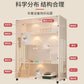 Cream-style Cat Cage for Pet Shop Density Board Cat House Double-layer Large Space Glass Door Light Luxury Simple Cage for Cats