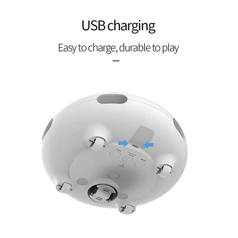 Pet Electronic UFO Smart Funny Cat Turntable Toy Intelligent Funny Cat Stick Game Rotating Turntable Cat Toy Automatic Cleaning