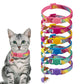 Pet Collar With Bell Cartoon Rainbow Colorful Dog Puppy Cat Accessories Kitten Collar Adjustable Bell Ring Necklace Pet