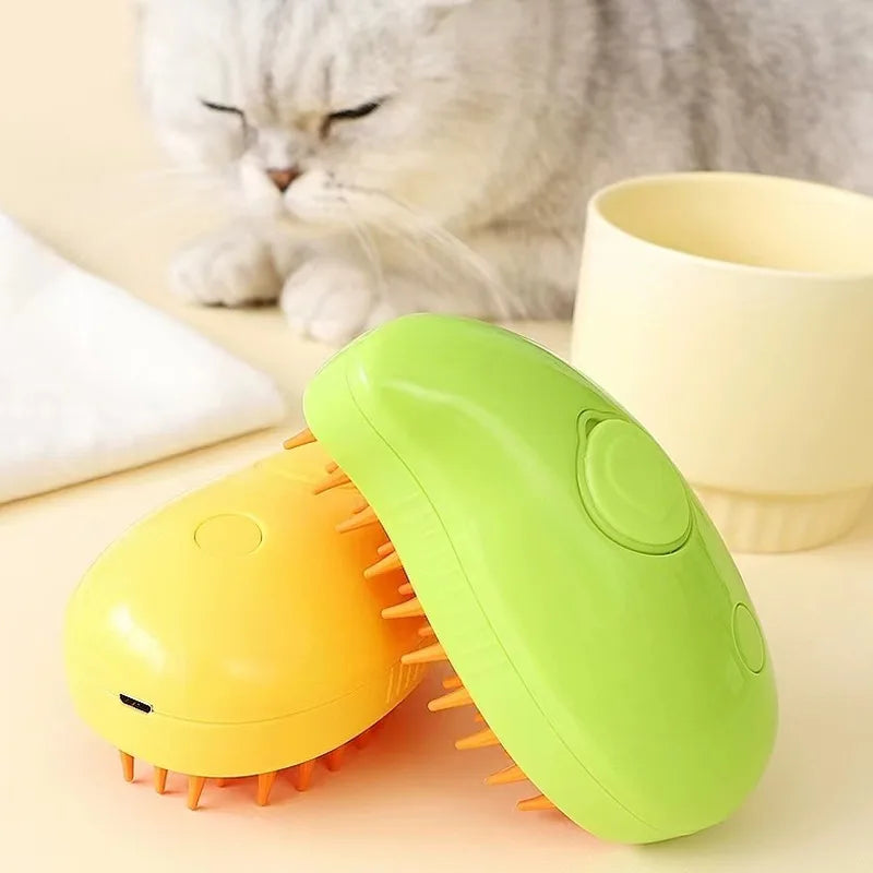 Steamy Combs Electric Spray Cat Hair Brush 3 in1 Dog Supplies Brush Massage Pet Products Grooming Removing Tangled Loose Hair