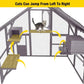 Catio Cat Enclosure Outdoor Cat Catio Large Cat Run with Bridges Walks Small Houses Roof Cover 28.27ft and 56.54ft