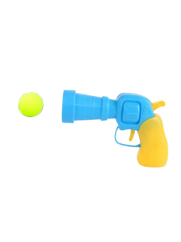 20PCS Cat Toy Interactive High Fun Toy Gun Plush Ball Firing Gun Silent Polyester High Bounce Ball Fun Cat Stick