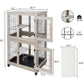 Wooden 2-Tier Cat Cage, Indoor Cat House with Removable Tray, Cats Enclosures Indoor Cat Kennel with Lockable Casters