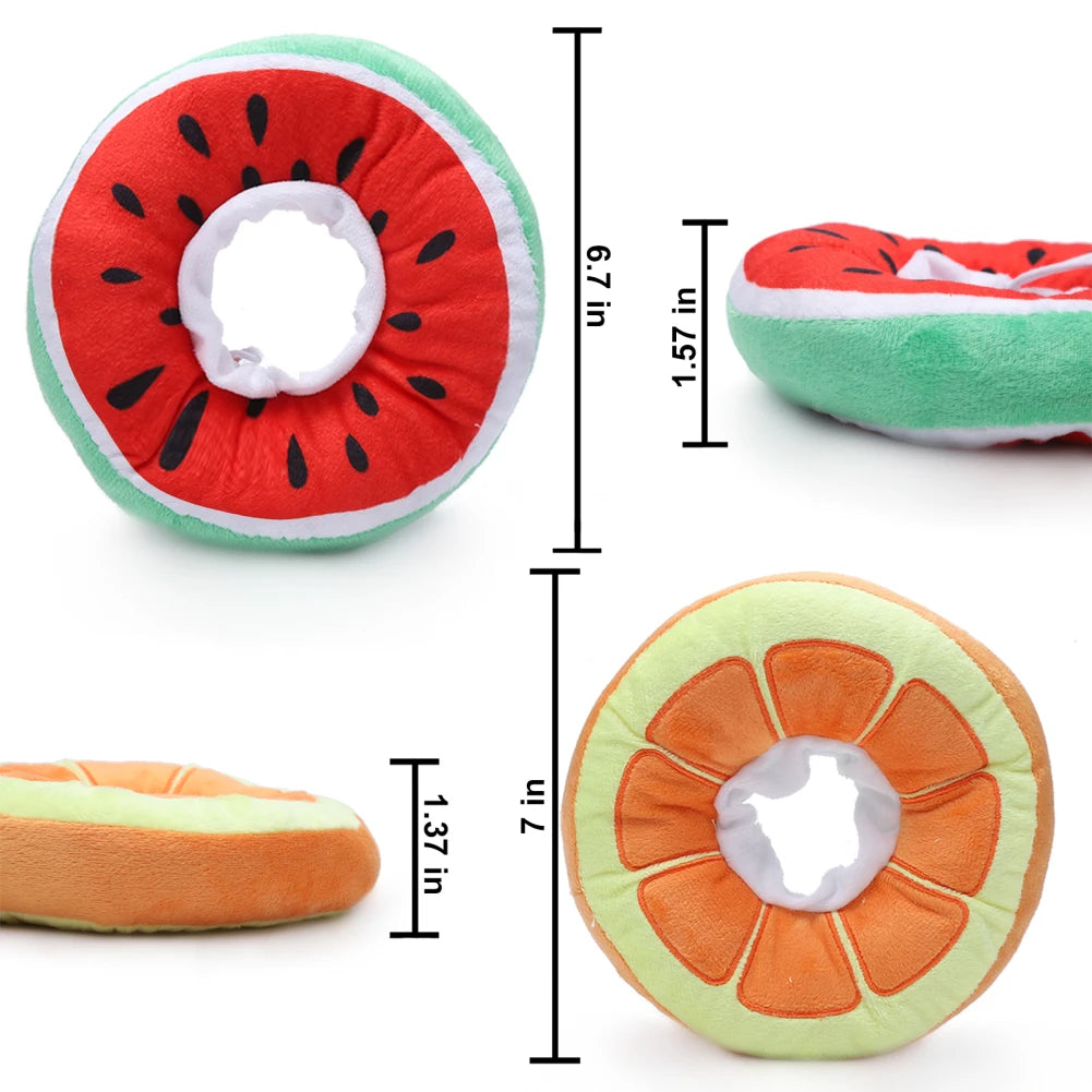 Cat Small Dog Recovery Collar Adjustable Pet Collar Wound Healing Protective Cone Cute Fruit Neck Cone After Surgery