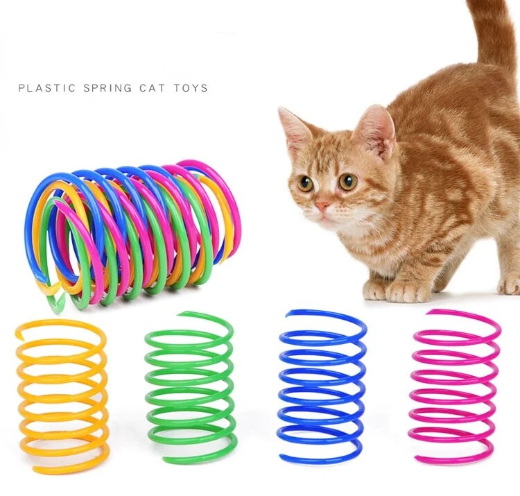 Kitten Coil Spiral Springs Cat Toys Interactive  Gauge Cat Spring Toy Colorful Springs Cat Pet Toy Pet Products