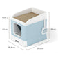 Fully Enclose Cat Litter Box Sandbox Pet Bedpan Toilet Deodorant Cats Tray With Cat Scratching Board Clean Kitty Home Supply