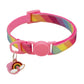 Pet Collar With Bell Cartoon Rainbow Colorful Dog Puppy Cat Accessories Kitten Collar Adjustable Bell Ring Necklace Pet