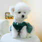 1PC Pet Clothing Cat Spring/Summer Green Tank Top Bow Princess Dress Traction Buckle Suitable for Small and Medium sized Dogs