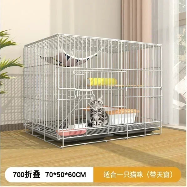 Indoor large foldable cat cage, cat house steel wire dog cages