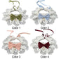 Fashion Neck Strap Dog saliva towel Dog Neckerchief Pearl Collar Puppy String Bib Lace Bowknot