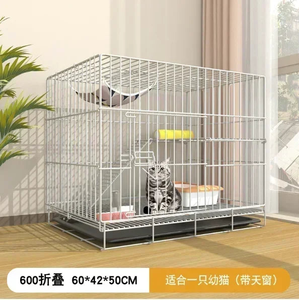 Indoor large foldable cat cage, cat house steel wire dog cages