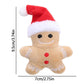 Christmas Cat Teething Toy Gingerbread Cat Toy Cat Pet Christmas Toys Portable Stuffed Gingerbread Man Catnip Toys for Cats