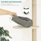 Wooden Cat Tower With Tall Scratching Posts Mat Removable Cushion Toys for Cats Tall Cat Tree Wall Mounted With Hammock Supplies