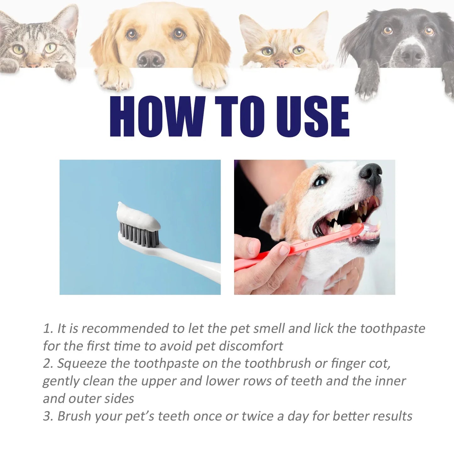 Dog Toothpaste Oral Tooth Stain Cleaning Fresh Breath Cat Tartar Removal Prevent Teeth Calculus Mouth Deodorant Pet Toothpaste