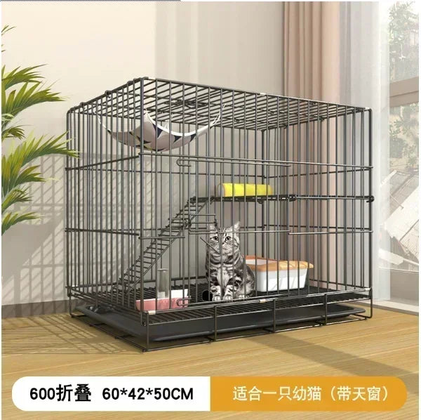 Indoor large foldable cat cage, cat house steel wire dog cages