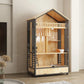 Cat housecage villa three-story solid wood large luxury home  house cage  coffee  cabinet