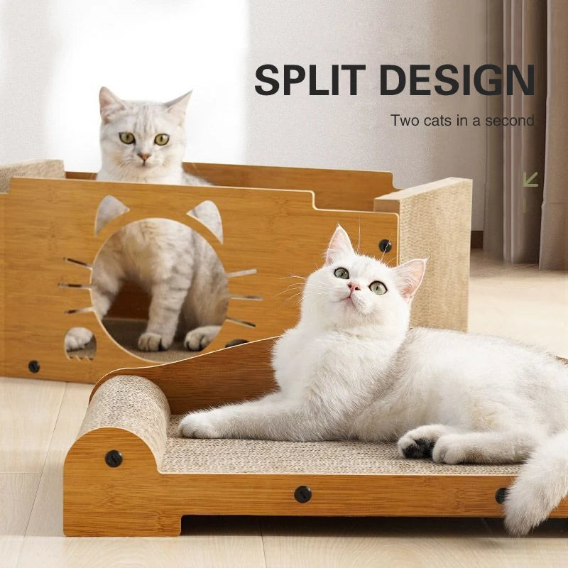 Cat Scratch Board Cat Nest Integrated Wear Resistant Dust Vertical Double-Decker Sofa Four Seasons Corrugated Paper Cat House