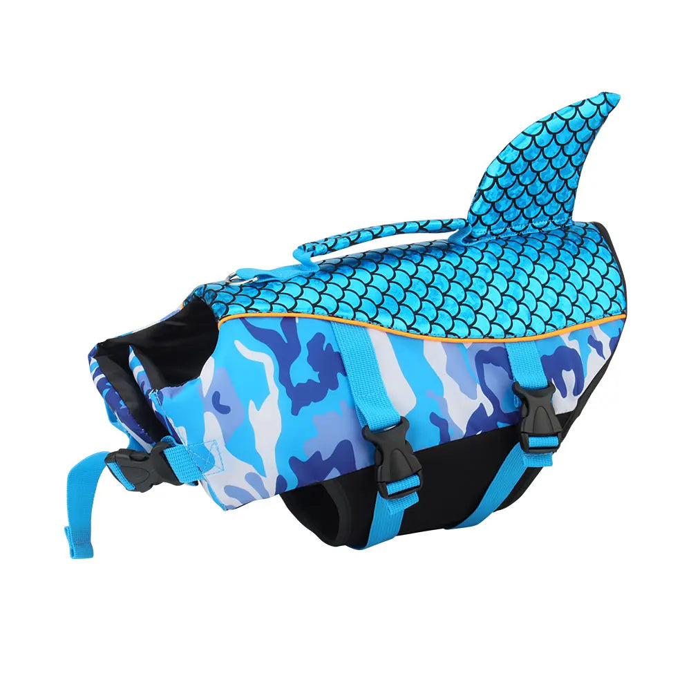 Reflective Scales Dog Life Jacket Swim Pet Vest Dog Swimsuit Outdoor Water Pool Clothes Pet Swimwear