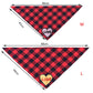 Classic Red Black Plaid Pet Dog Bandana Adjustable Love Print Valentine Day Dog Scarf Puppy Cat Slobber Towel Pet Accessories