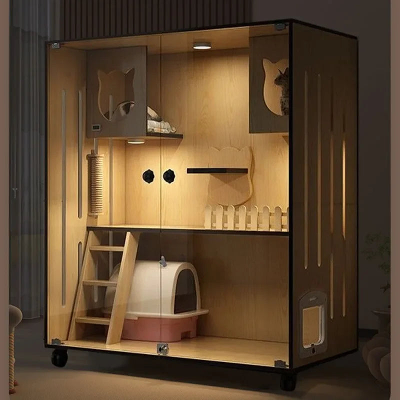 Small unit catage, indoor garden, luxury catvilla, catcabinet, automatic pet villa, cat nest, enclosed