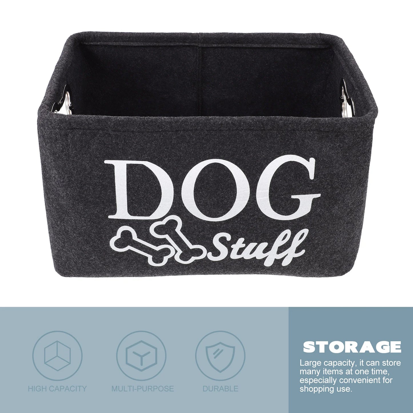 Toy Dog Storage Basket Pet Box Bintoys Baskets Container Puppy Organizer Felt Accessory Case Stuff Cube Large Sundries