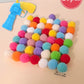 20PCS Cat Toy Interactive High Fun Toy Gun Plush Ball Firing Gun Silent Polyester High Bounce Ball Fun Cat Stick