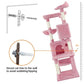 64.5"H Multi-level Cat Tree Tower with Condos and Perches, Pink