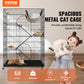 VEVOR 4 Tier Large Cat Playpen 30lbs/Layer DIY Cat Fence Cage Exercise Place Crate Metal Wire Kennel Indoor Rabbit House for Pet