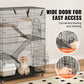 VEVOR 4 Tier Large Cat Playpen 30lbs/Layer DIY Cat Fence Cage Exercise Place Crate Metal Wire Kennel Indoor Rabbit House for Pet