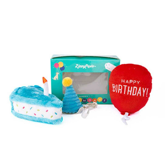 ZippyPaws Pup Birthday Box Plush Dog Toy