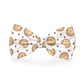 Chocolate Chip Cookie White Dog Bow Tie