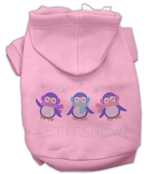 Mirage Pet Products 54-25-18 MDPK Let it Snow Penguins Rhinestone Hood