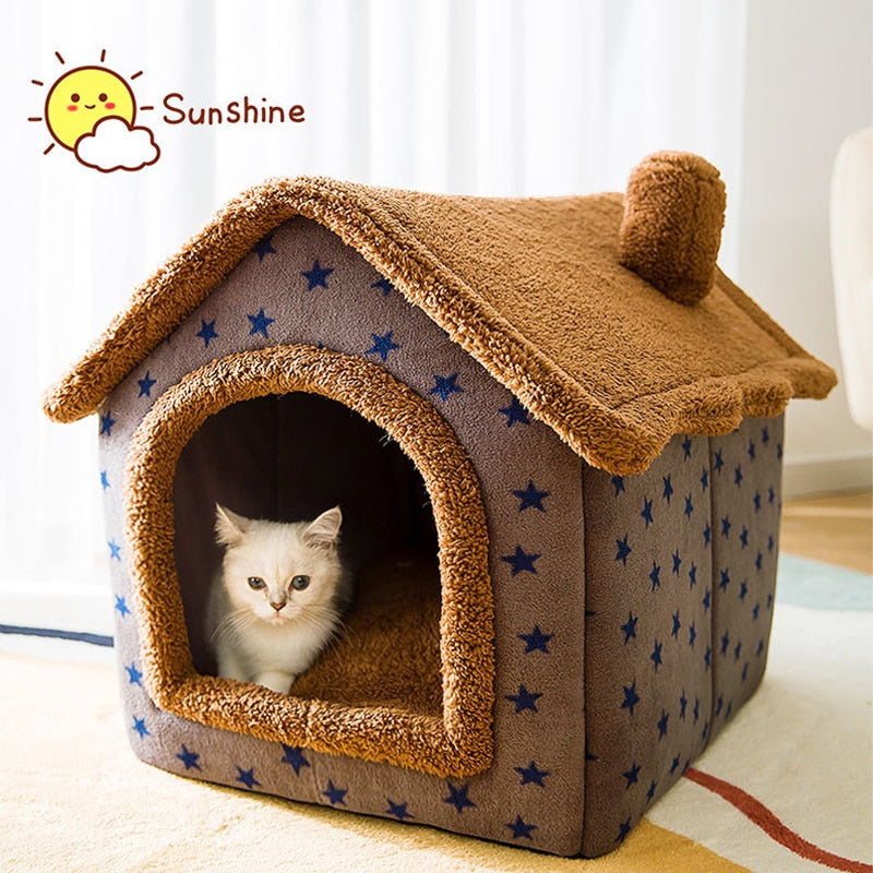 Foldable Deep Sleep Pet Cat House - Go Bagheera