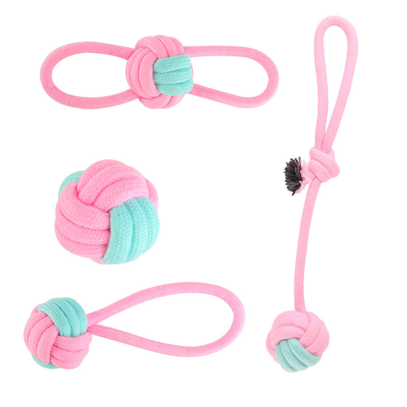 Pet Cotton Knot Toys Combination Biting Molar Dog Toys Pet Toys - Go Bagheera