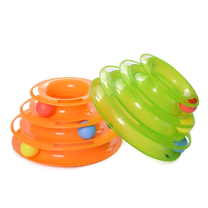 Three Levels pet cat toy Tower Tracks Disc - Go Bagheera