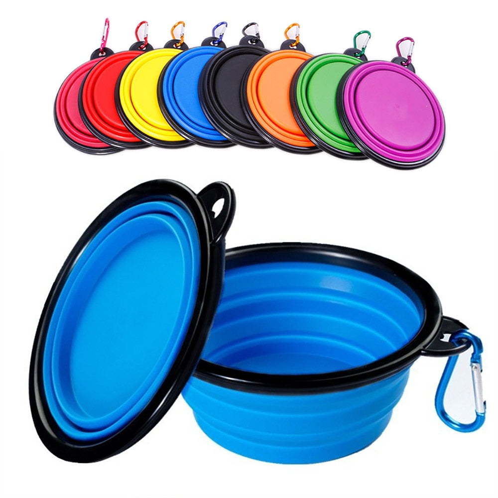 1000ML Pet Bowl Folding Silicone Travel Dog Bowls Walking Portable Water Bowl For Small Medium Dogs Cat Bowls Pet Eating Dishes - Go Bagheera