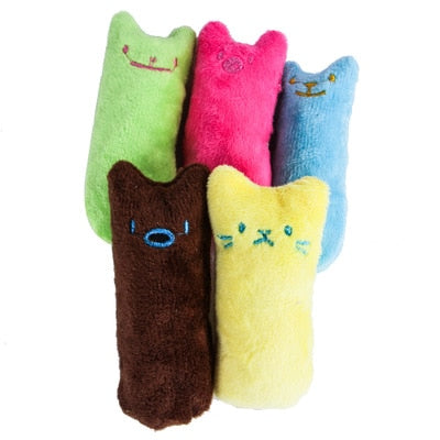 Teeth Grinding Catnip Toys Funny Interactive Plush Cat Toy Pet Kitten Chewing Vocal Toy Claws Thumb Bite Cat mint For Cats hot - Go Bagheera