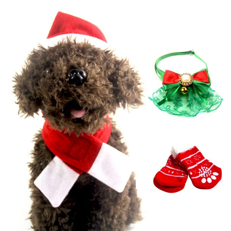 Autumn Winter Pet Dog Christmas Set Dog Cat Cap Funny Fabric Pet Costume Puppy Dog Caps Christmas Party Pets Accessories - Go Bagheera