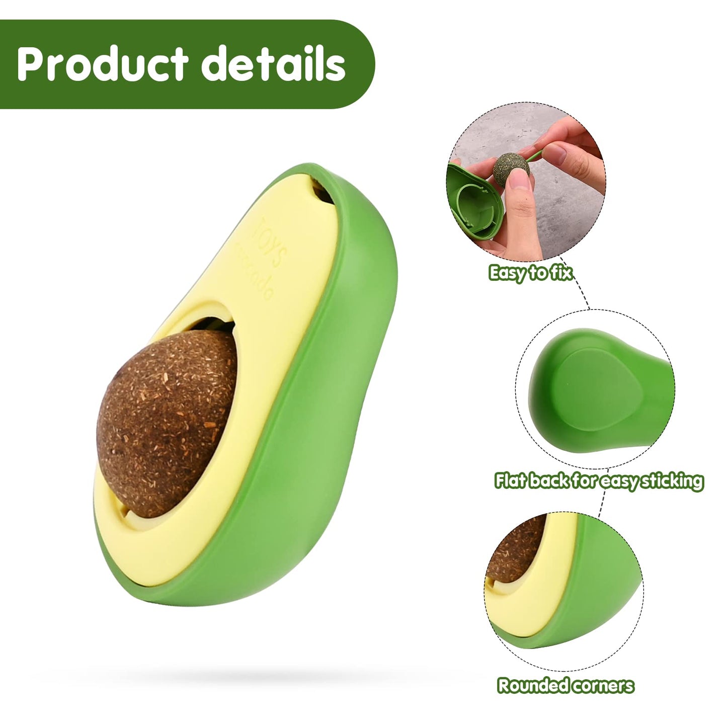 Avocado Mint Ball Toy - Go Bagheera